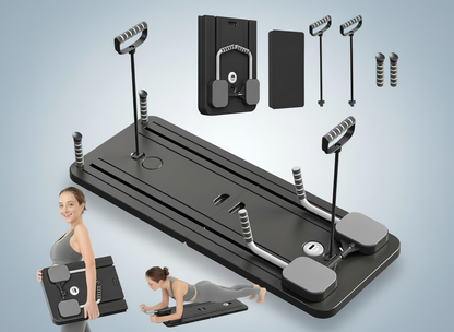 Pilates Board - Pilates Reformer Set, Multi-Purpose Foldable Pilates Reformer Board for Home, 5 in 1 Pilates Sliding Board