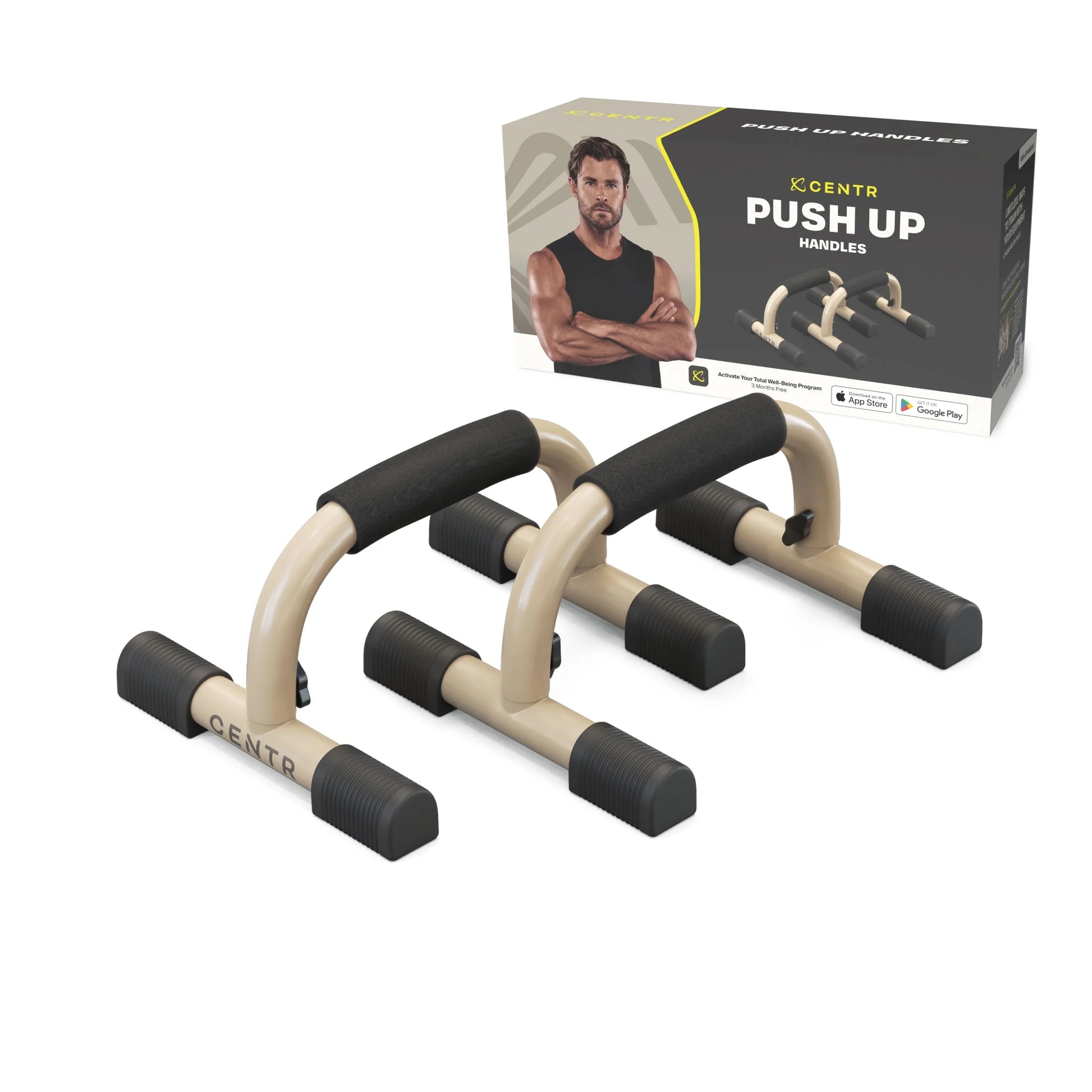 Chris Hemsworth Push-Up Handles and Bars with Three-Month Membership