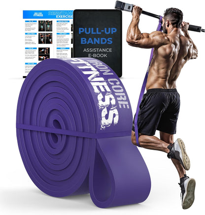 Assistance Resistance Bands for Pull-Up Training - Long Loop Power Bands for Strength and Flexibility - Includes Ebooks and Workout Chart for Home and Gym Use