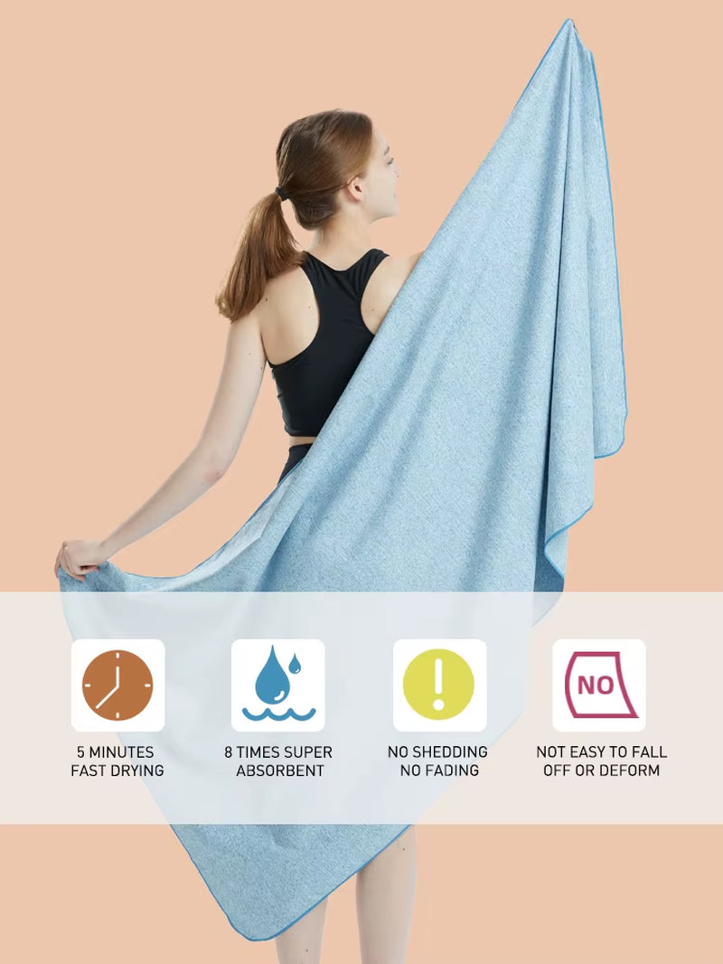 Microfiber Quick-Dry Gym Towel with Silver Ion Technology - Odor-Free, Highly Absorbent, Fast-Drying Workout Essential