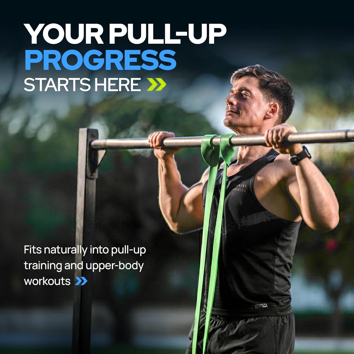 Assistance Resistance Bands for Pull-Up Training - Long Loop Power Bands for Strength and Flexibility - Includes Ebooks and Workout Chart for Home and Gym Use